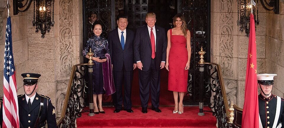 President Donald Trump and Chinese President Xi Jinping meeting during a high-level U.S.-China summit at the White House.