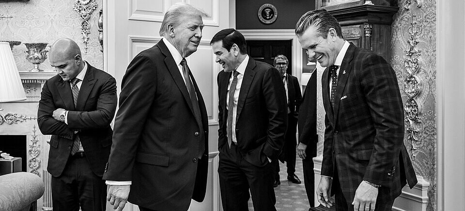 White House advisers gathered in the Oval Office to advance policy goals