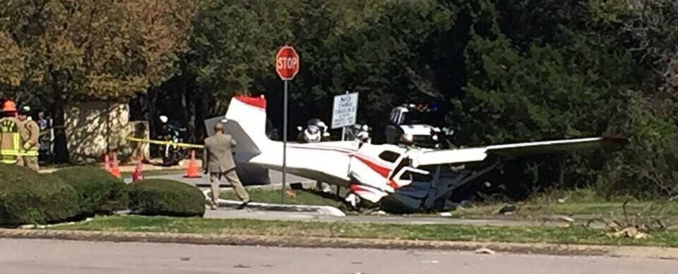 Emergency crews respond after a small aircraft crashes into a San Jose intersection near an overpass.
